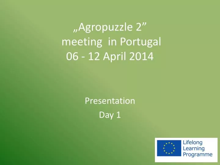 agropuzzle 2 meeting in portugal 06 12 april 2014