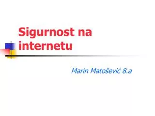 sigurnost na internetu