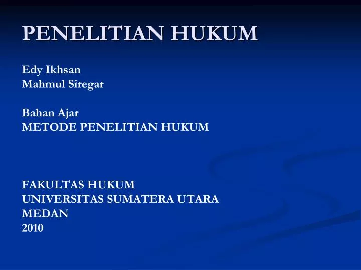 penelitian hukum