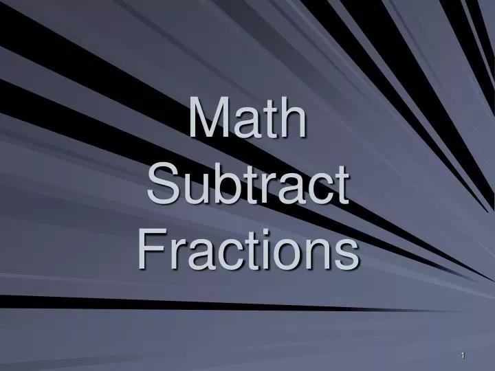 math subtract fractions
