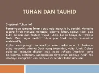 tuhan dan tauhid