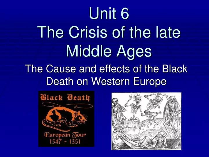 unit 6 the crisis of the late middle ages
