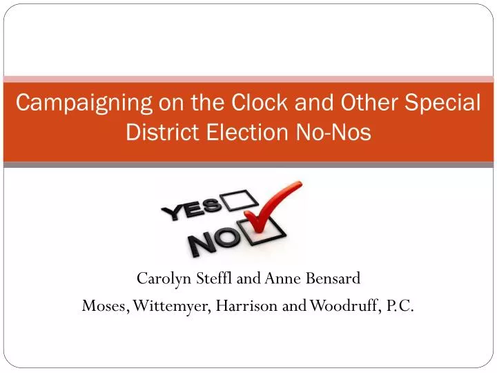 campaigning on the clock and other special district election no nos