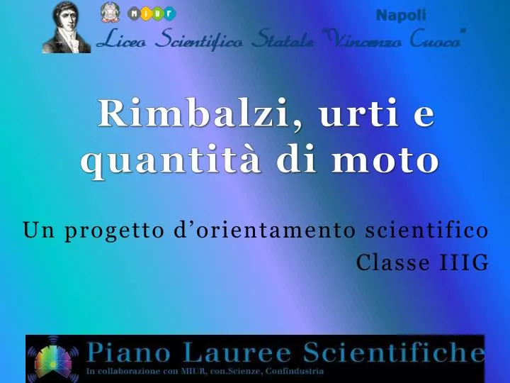 rimbalzi urti e quantit di moto