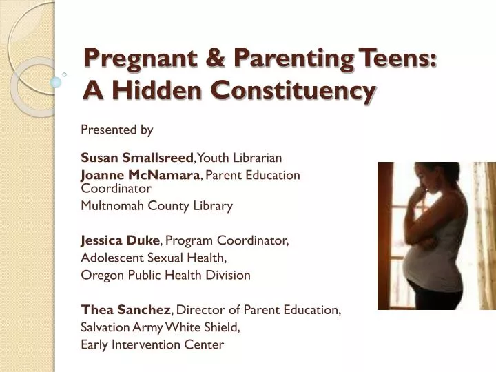 pregnant parenting teens a hidden constituency