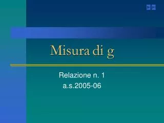 misura di g