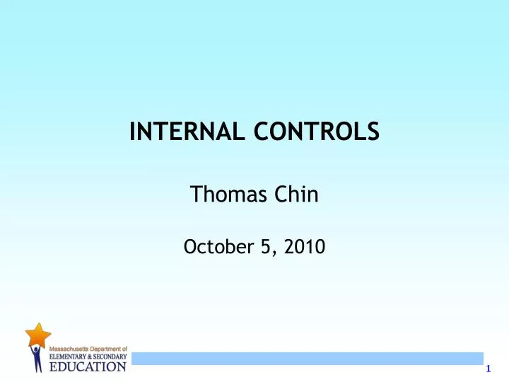 internal controls thomas chin october 5 2010