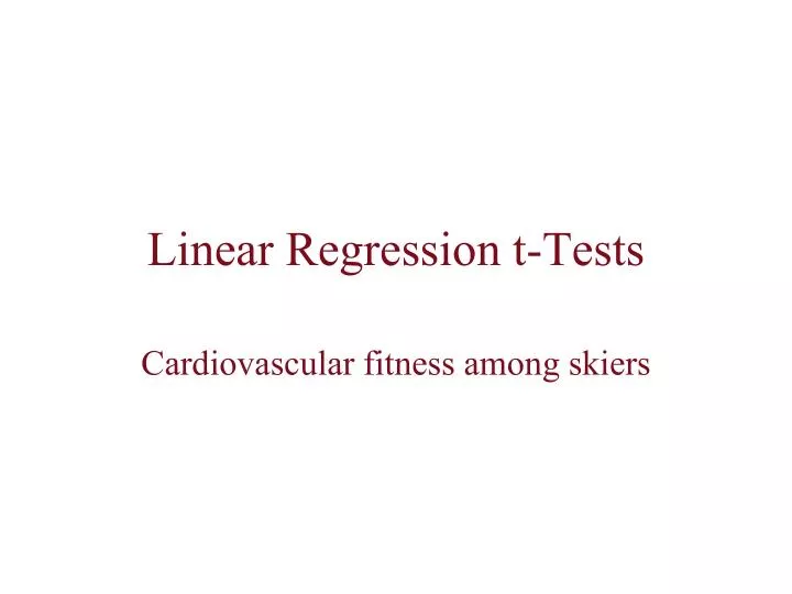 linear regression t tests