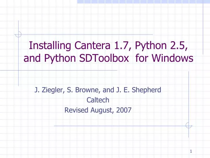 installing cantera 1 7 python 2 5 and python sdtoolbox for windows
