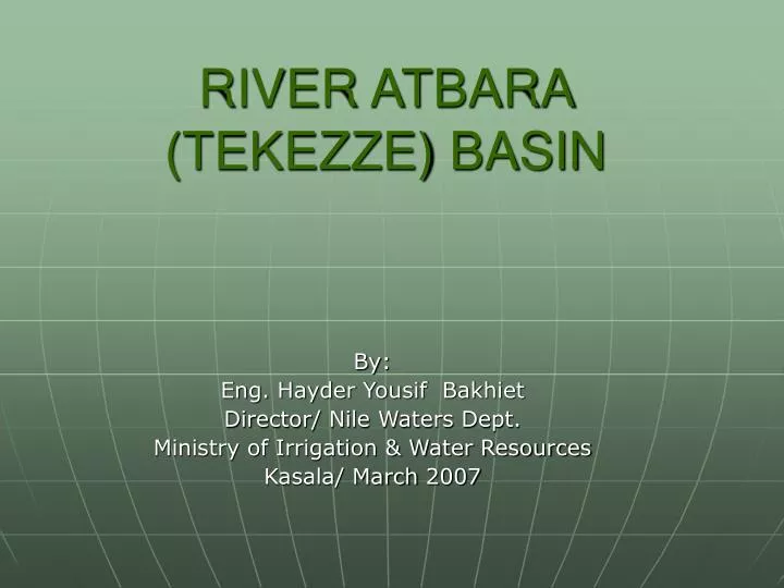 river atbara tekezze basin