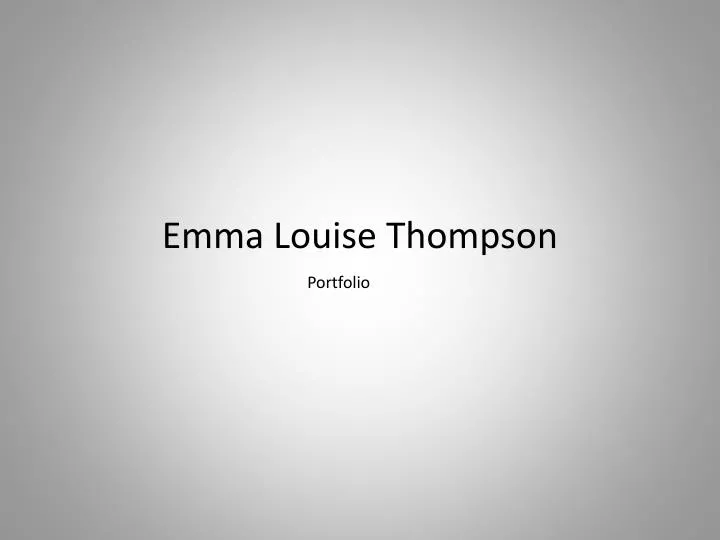 emma louise thompson