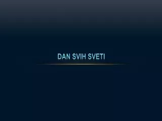 dan svih sveti