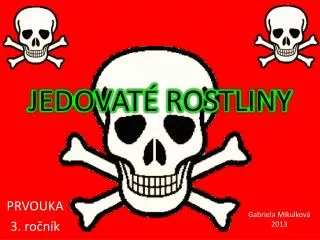 jedovat rostliny