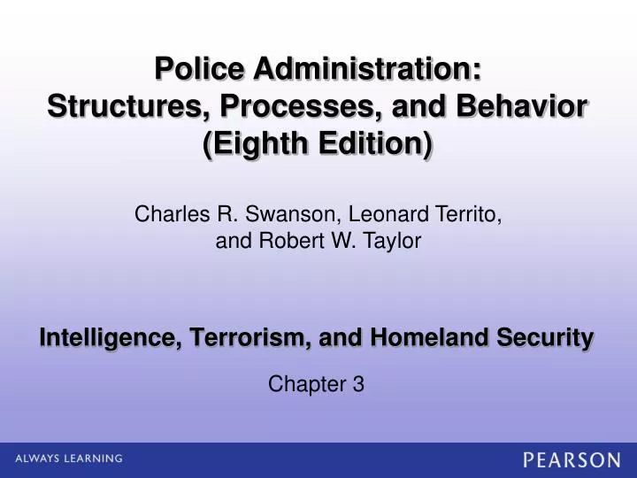 intelligence terrorism and homeland security