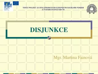 disjunkce