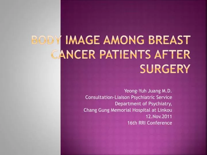 body image among breast cancer patients after surgery