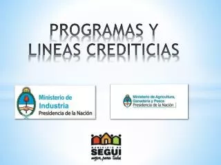 programas y lineas crediticias