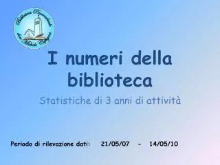 i numeri della biblioteca