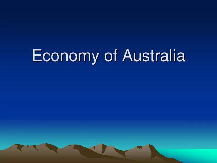 economy of australia