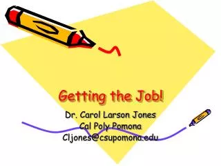 getting the job
