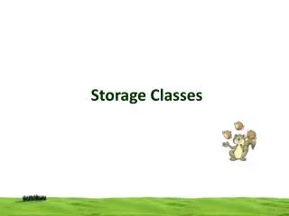 Storage Classes