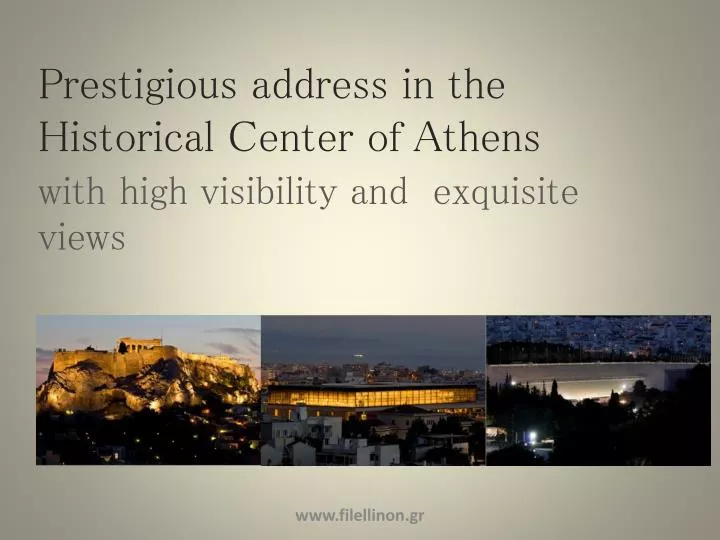 prestigious address in the historical center of athens with high visibility and exquisite views