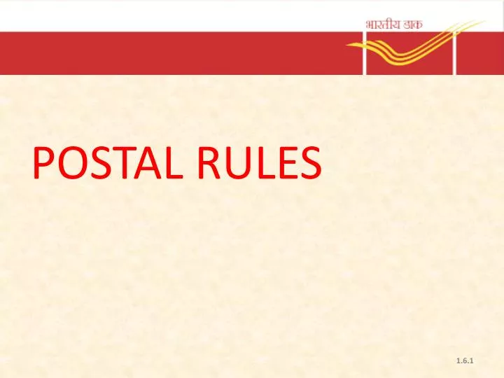 postal rules