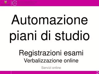 automazione piani di studio