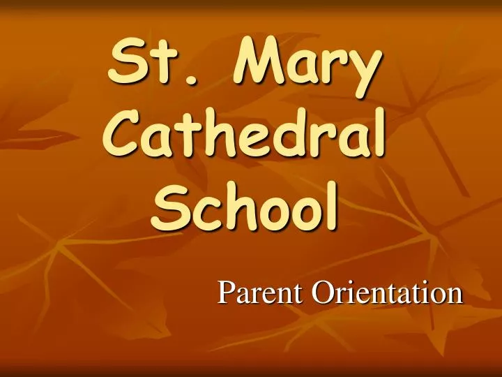 st mary cathedral school