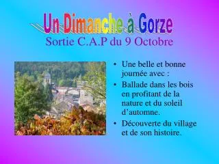 sortie c a p du 9 octobre