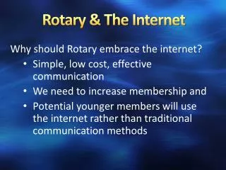 Rotary &amp; The Internet