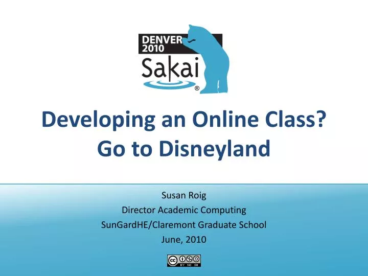 developing an online class go to disneyland