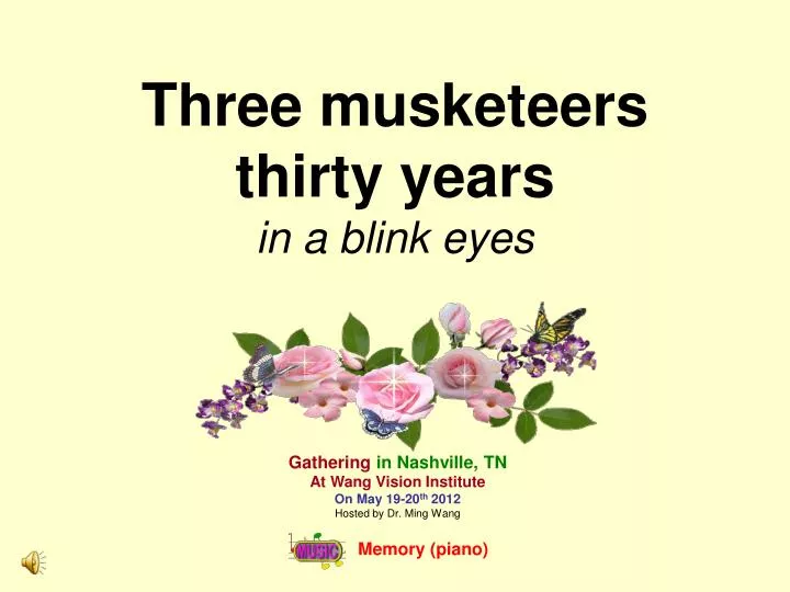 three musketeers thirty years in a blink eyes