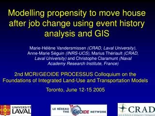 Modelling propensity to move house after job change using event history analysis and GIS