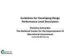 Developing Effective Range Performance Level Descriptors for Educational Assessments - slide 1