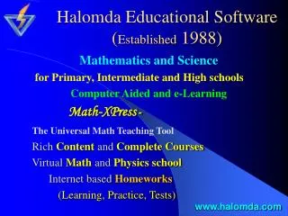 Halomda Educational Software ( Established 1988)