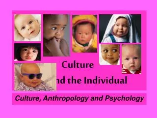 Culture and the Individual