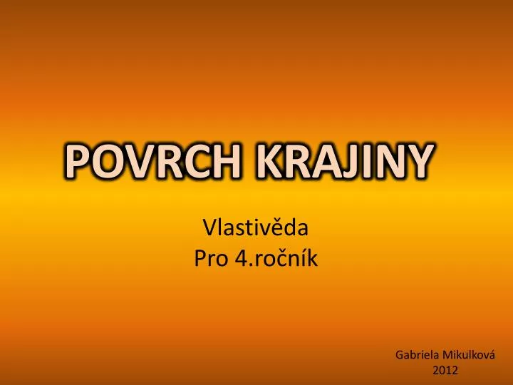 povrch krajiny