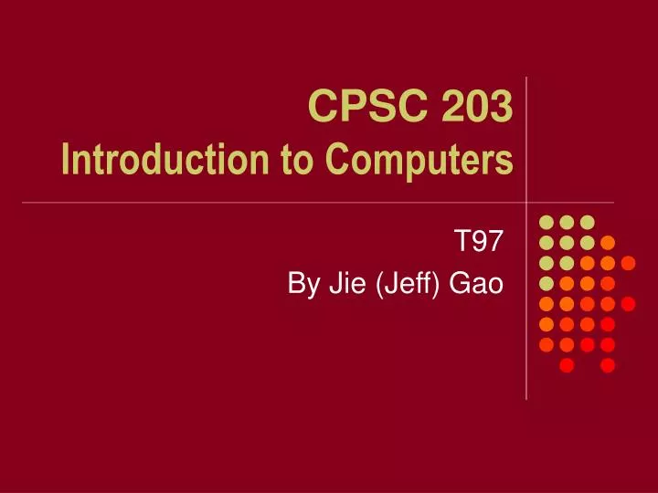 cpsc 203 introduction to computers