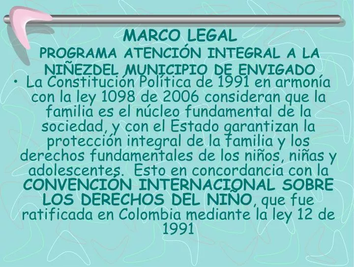 marco legal programa atenci n integral a la ni ezdel municipio de envigado