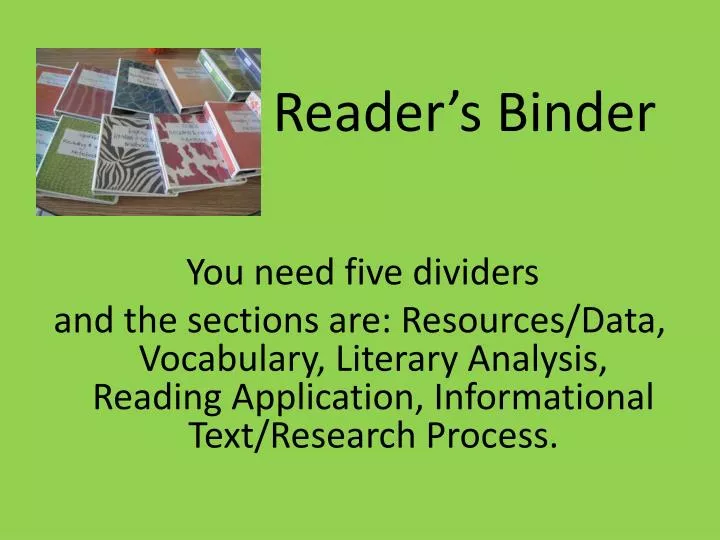 reader s binder