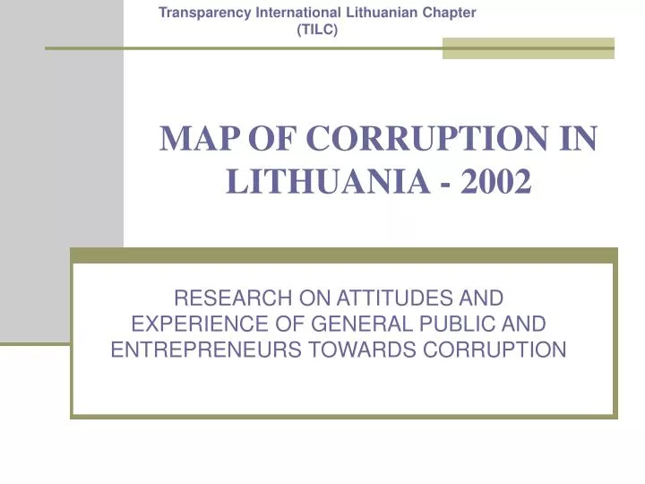 map of corruption in lithuania 2002