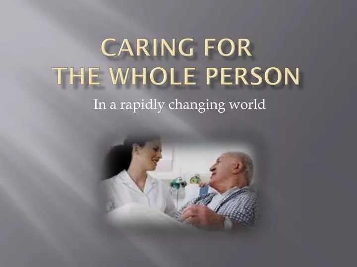 caring for the whole person