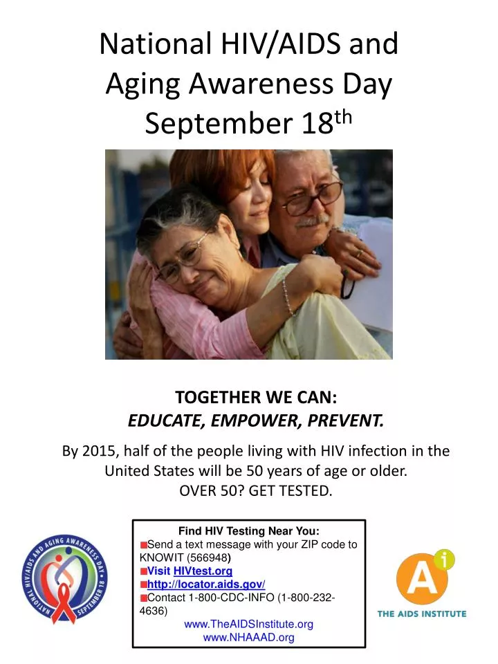 national hiv aids and aging awareness day september 18 th