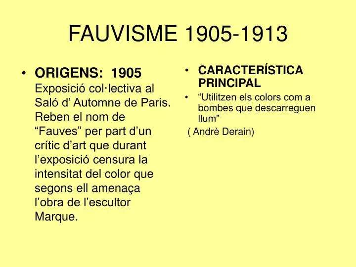 fauvisme 1905 1913
