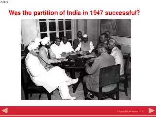 Was the partition of India in 1947 successful?
