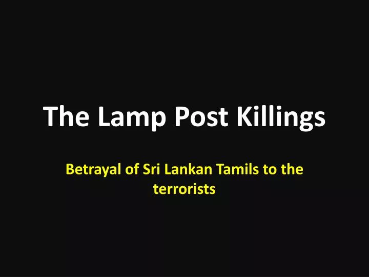 the lamp post killings