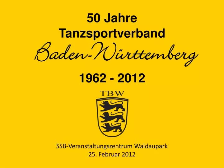 50 jahre tanzsportverband 1962 2012