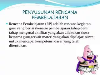 penyusunan rencana pembelajaran