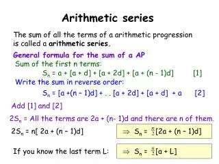 Arithmetic series